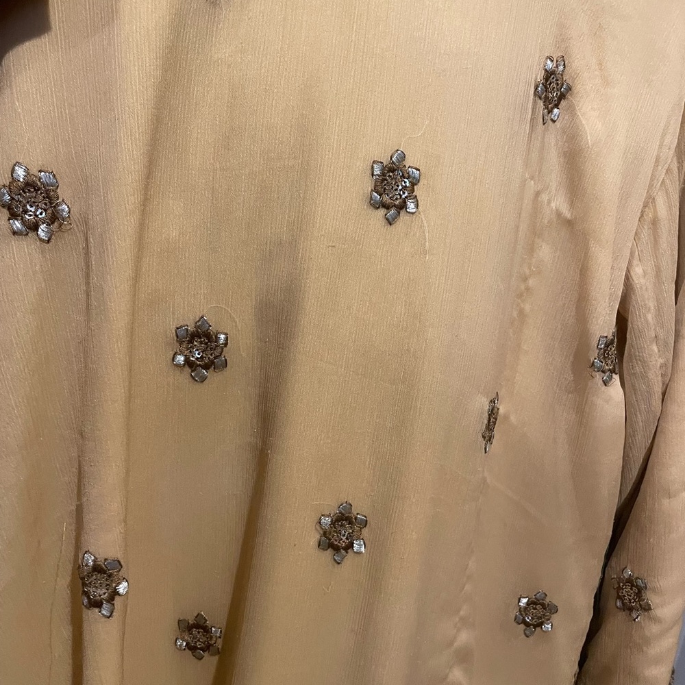 Gold Gharara SHALWAR Salwar - Picture 3 of 4